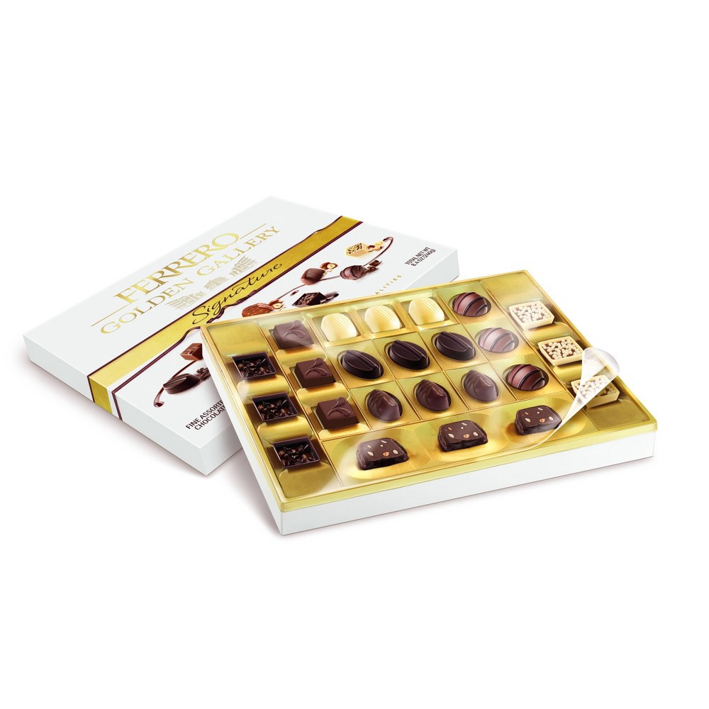 slide 3 of 3, Ferrero Rocher Golden Gallery Chocolate Gift Box - 8.4oz/24ct, 8.4 oz, 24 ct