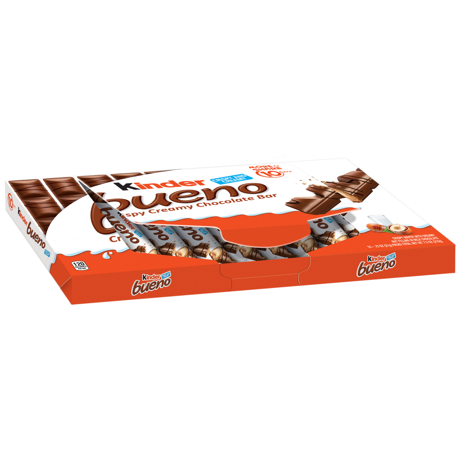 slide 1 of 5, Kinder Bueno Crispy Creamy Chocolate Candy Carton Case - 10 ct; 0.75 oz, 10 ct; 0.75 oz