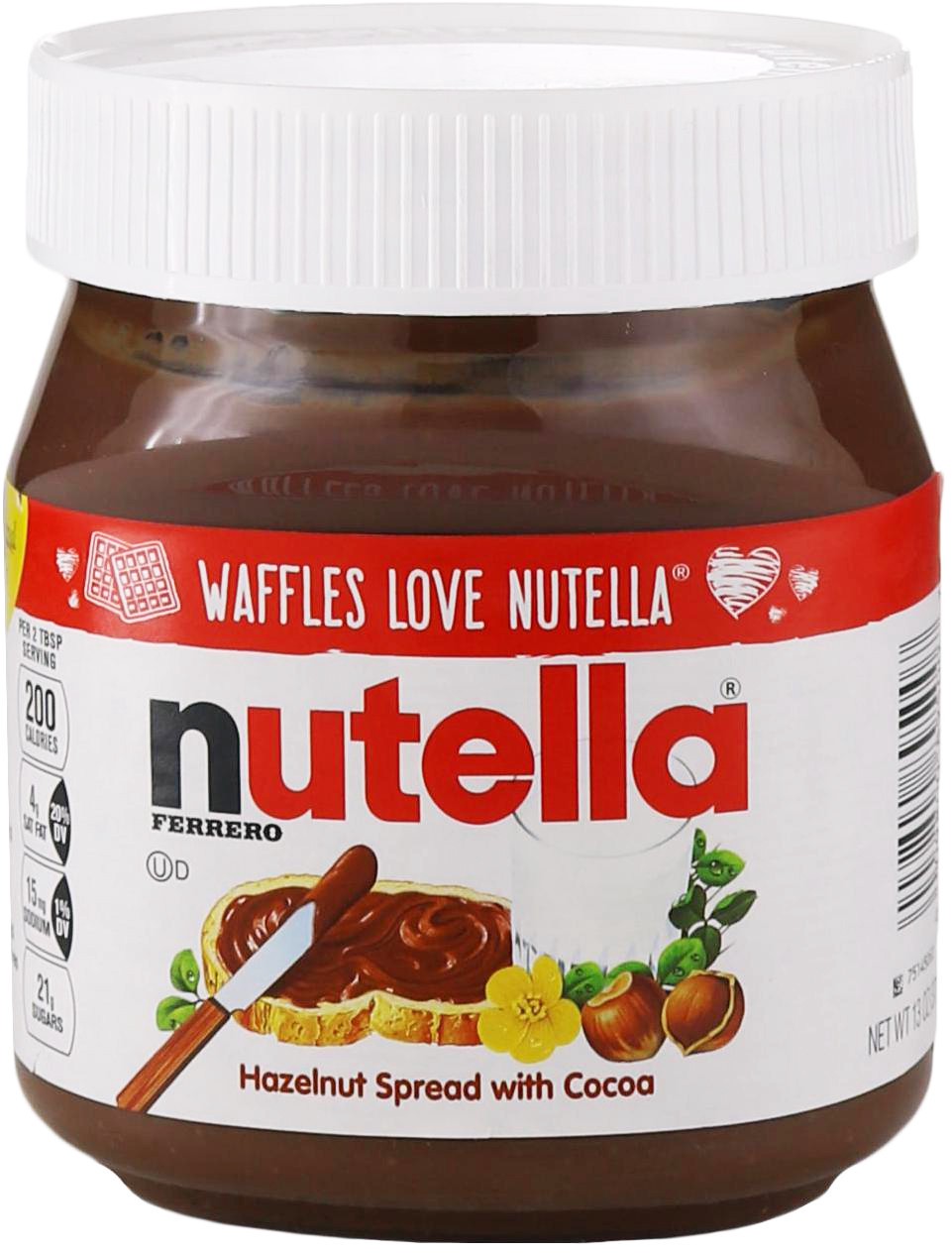 slide 1 of 4, Ferrero Nutella Chocolate Hazelnut Spread, 13 oz