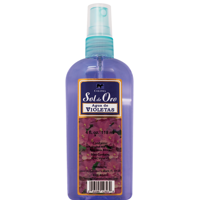 slide 1 of 1, Sol De Oro Agua Violetas, 4 fl oz