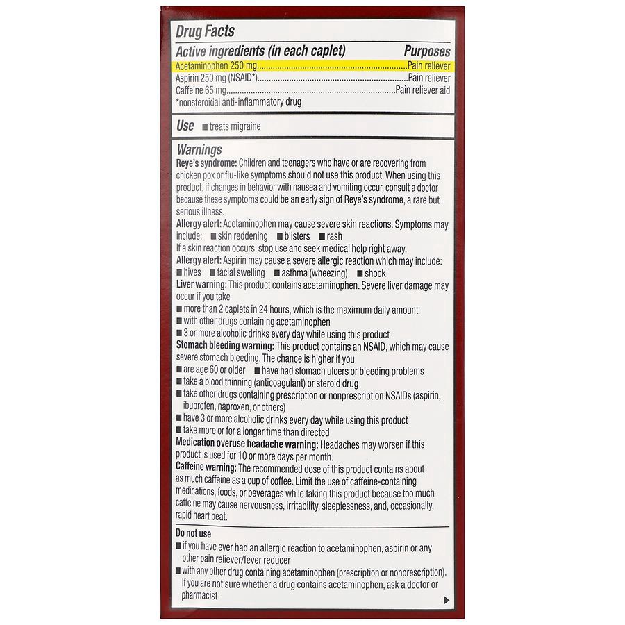 slide 3 of 5, Walgreens Migraine Relief Coated Caplets, 200 ct