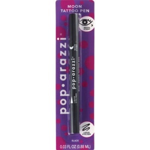 slide 1 of 1, POPARAZZI Tattoo Pen Liquid Eyeliner W/Moon Stamp Black, 1 ct