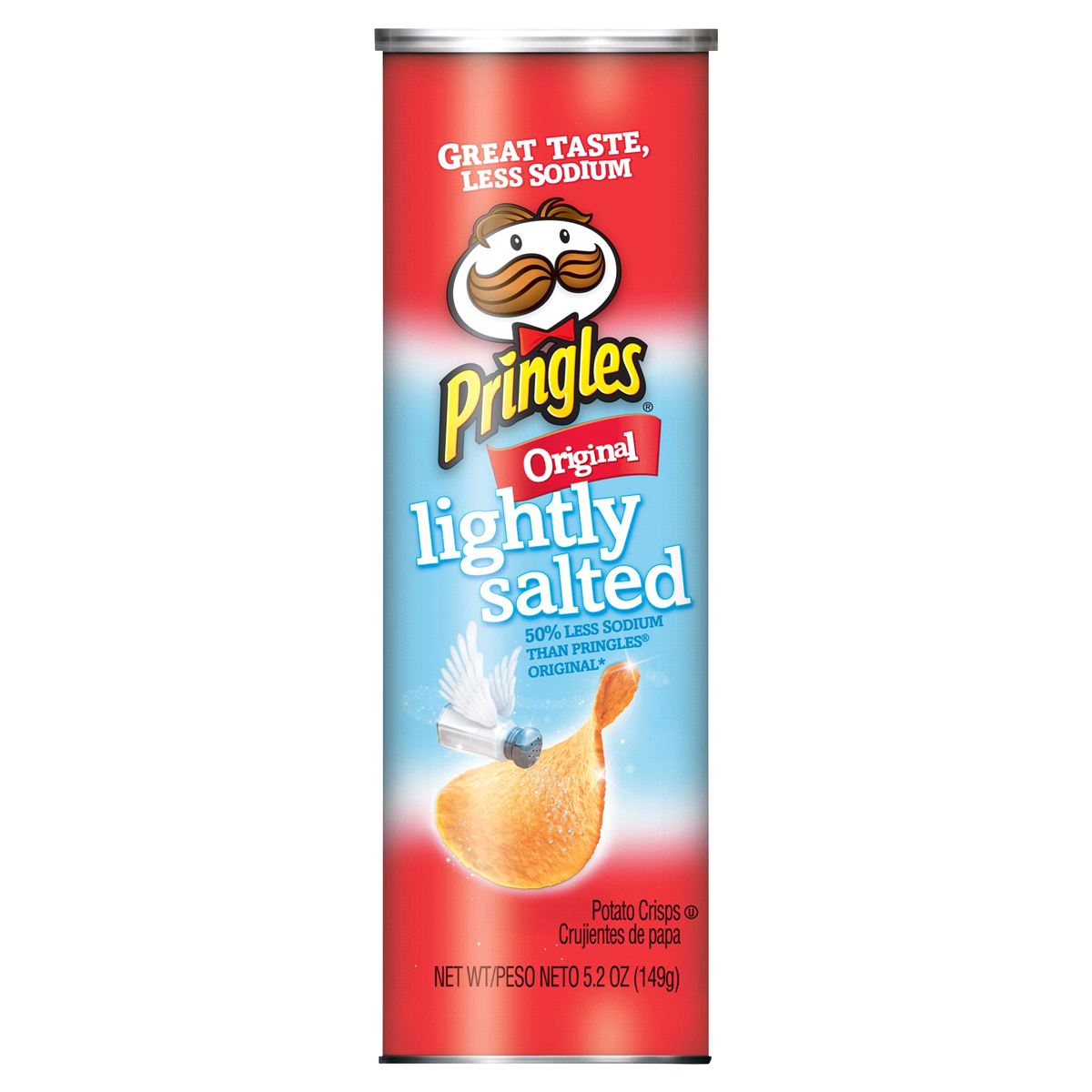 slide 1 of 1, Pringles Chips Lightly Salted, 5.2 oz