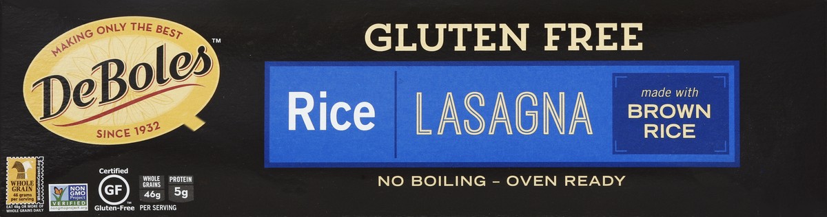 slide 3 of 6, DeBoles Gluten Free Rice Lasagna, 10 oz