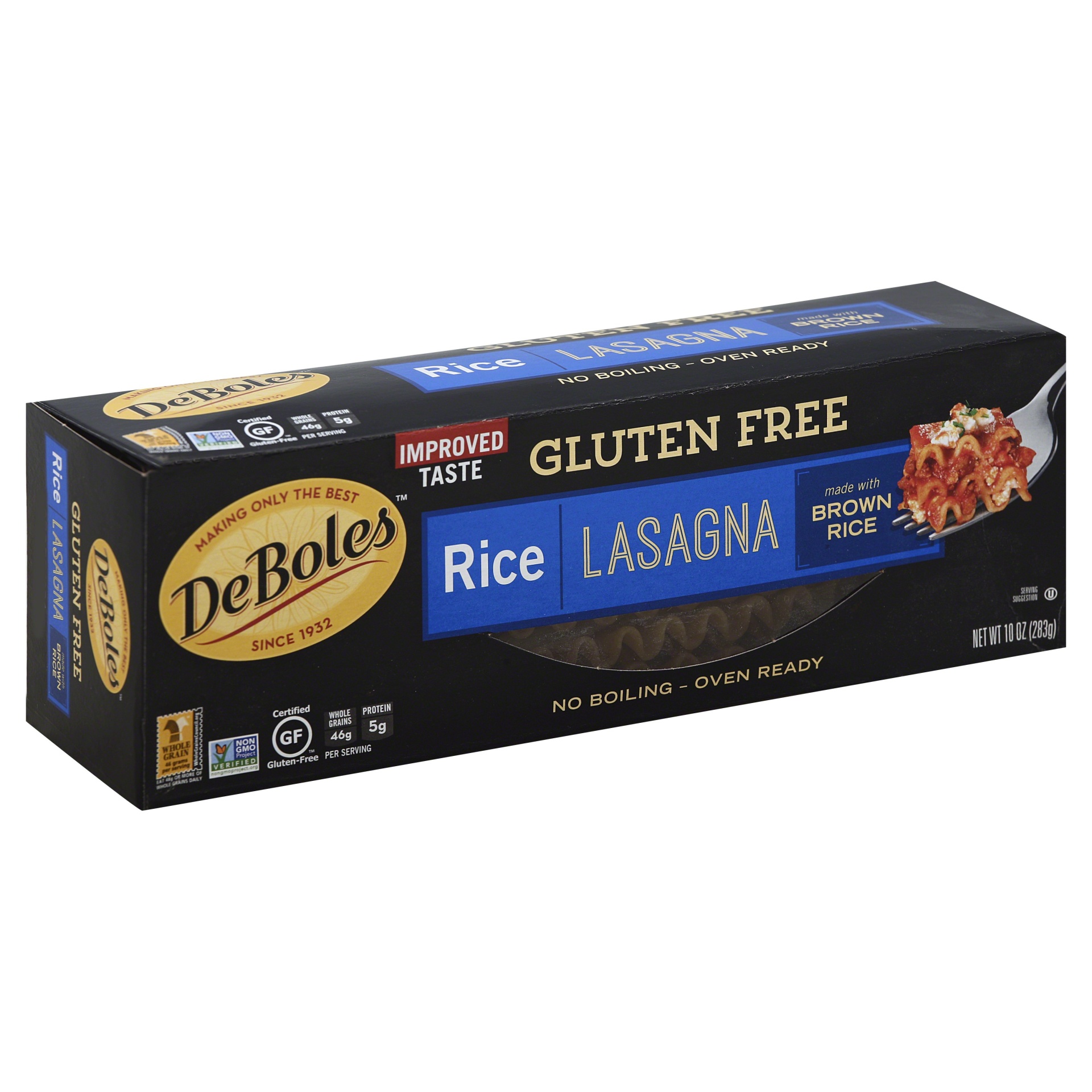 slide 1 of 1, DeBoles Gluten Free Rice Lasagna, 10 oz