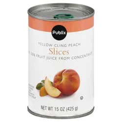 Publix Yellow Cling Peach Slices