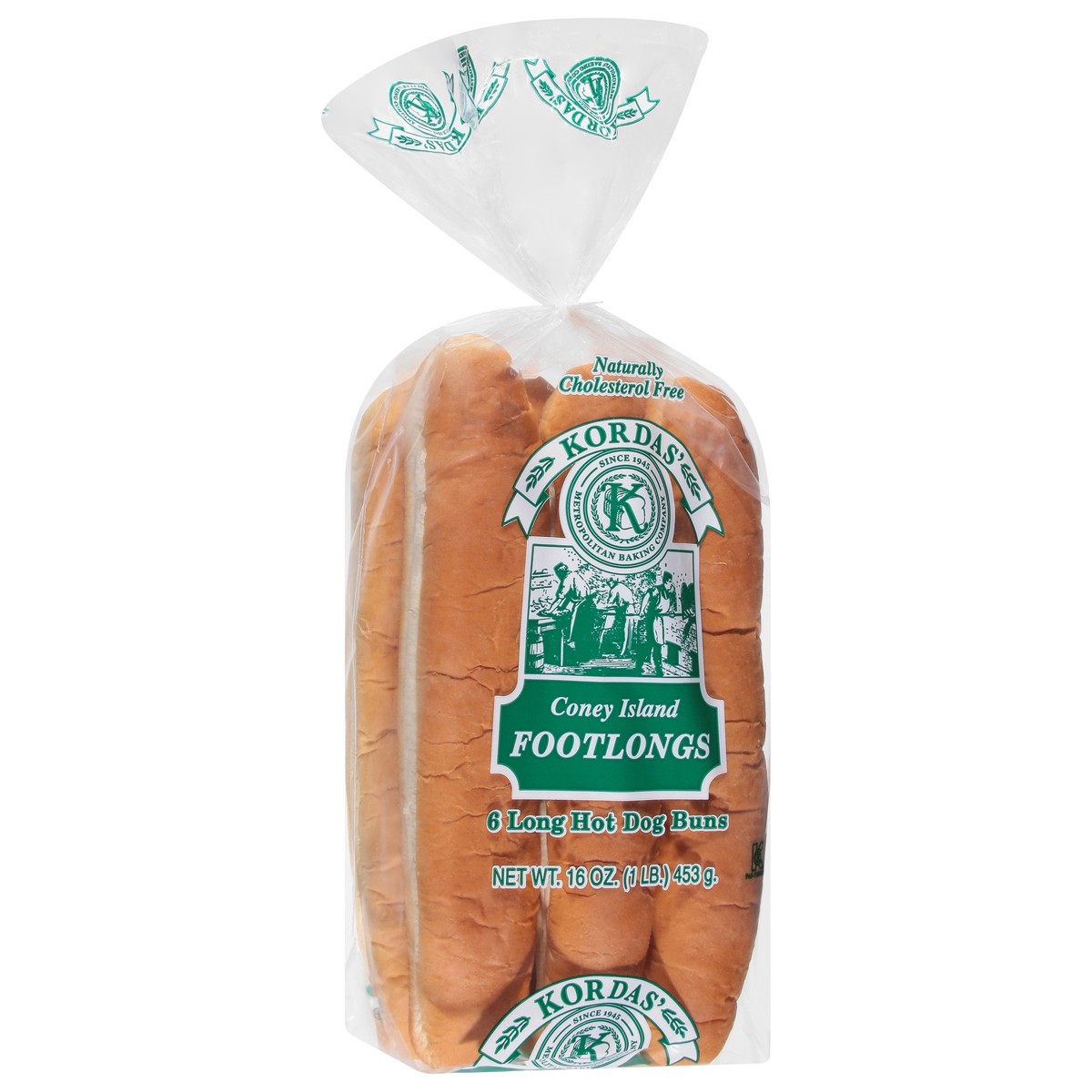 slide 7 of 14, Korda's Coney Island Footlongs Hot Dog Buns 6 ea, 6 ct