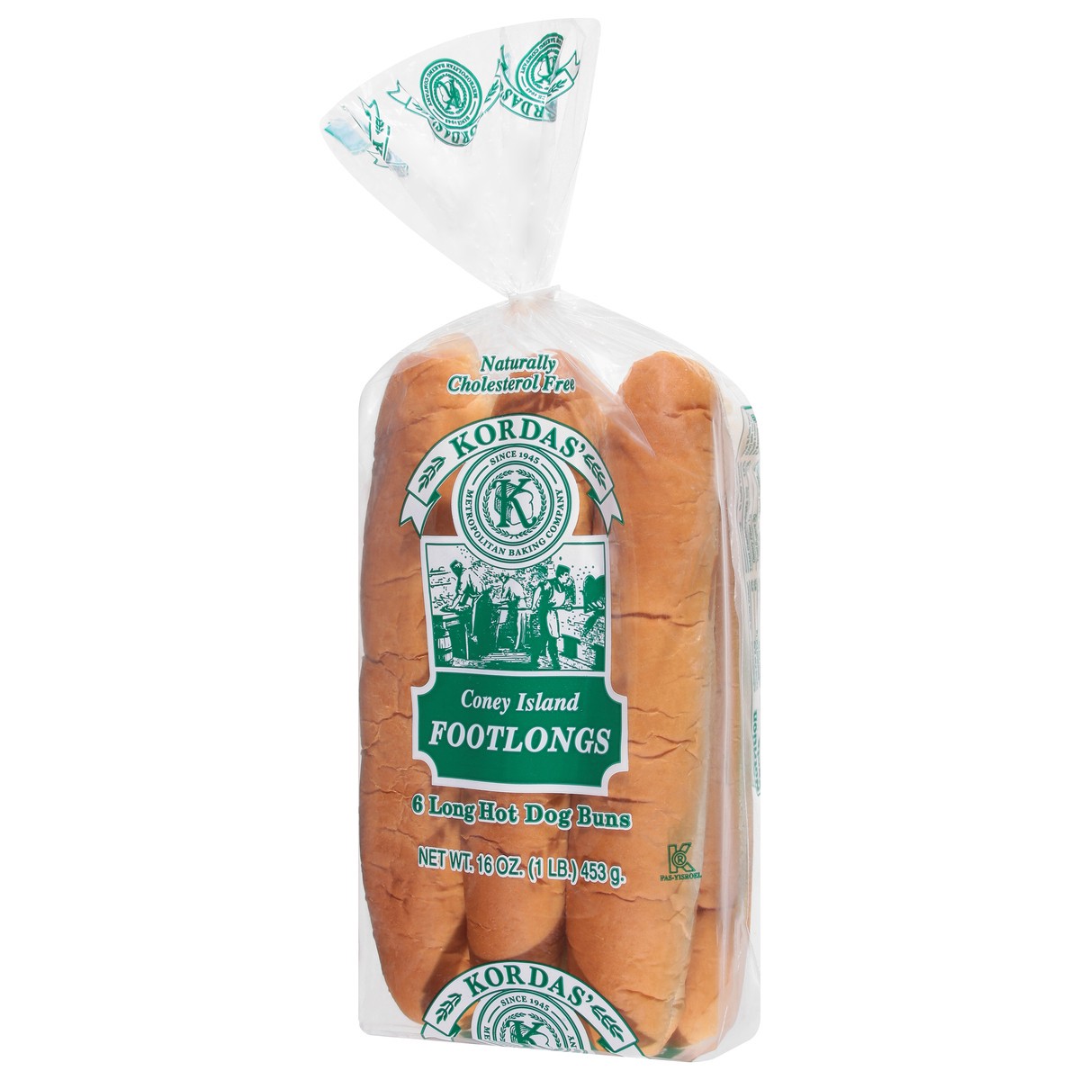 slide 14 of 14, Korda's Coney Island Footlongs Hot Dog Buns 6 ea, 6 ct