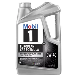 Mobil 1 European Car Formula Mobil 1 FS European Car Formula Full Synthetic Motor Oil 0W-40, 5 Quart