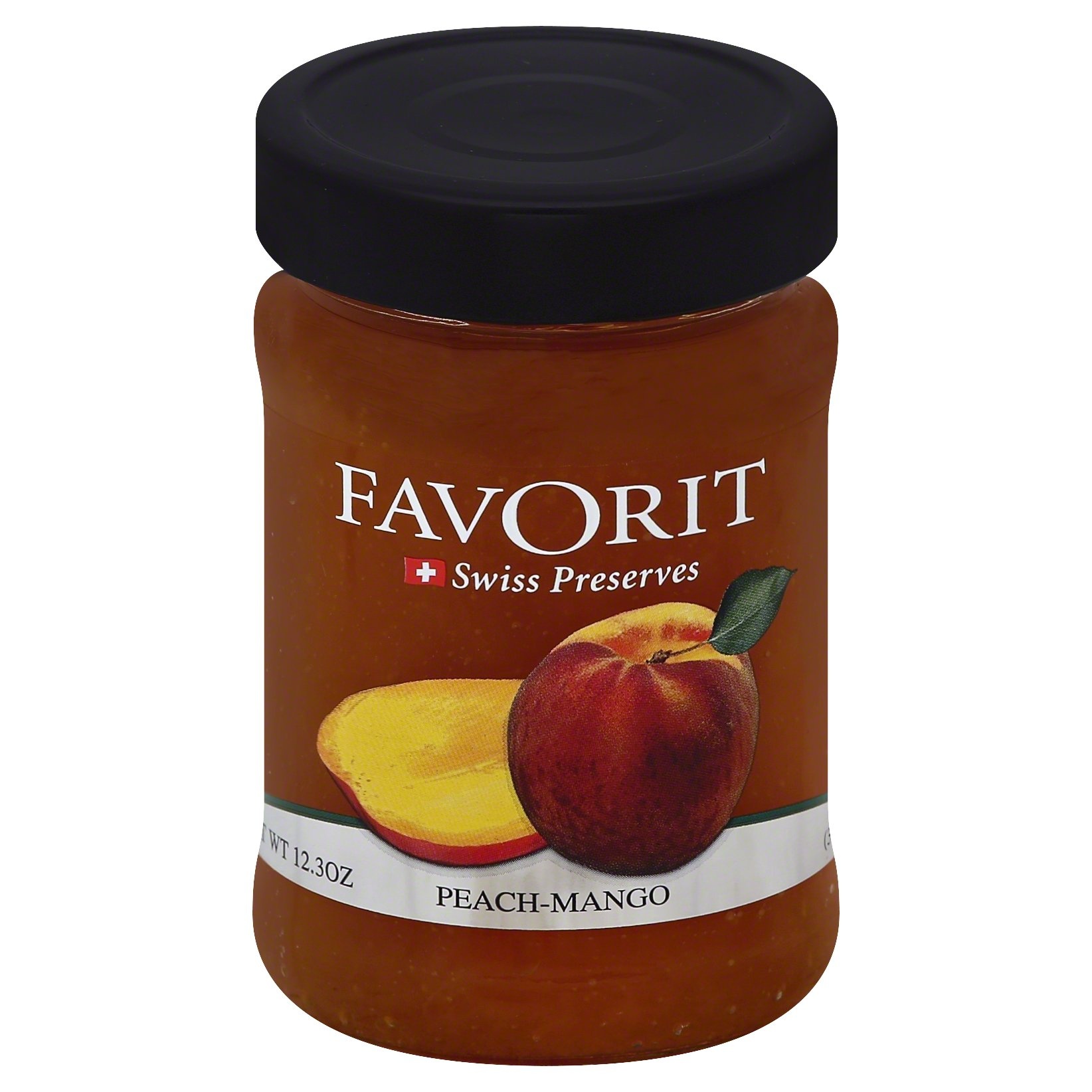 slide 1 of 2, Favorit Peach Mango Preserve Jar, 12.3 oz