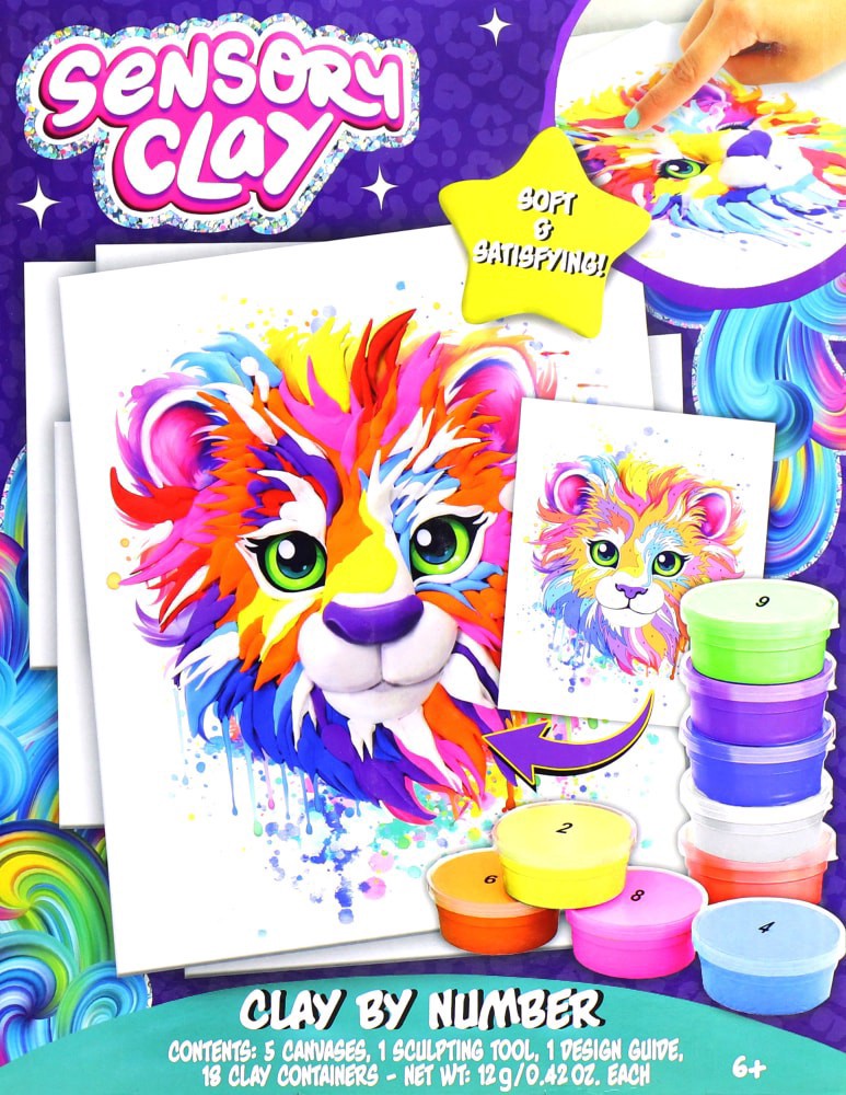 slide 2 of 2, Tara Toy Sensory Clay By Number Kit - Lion, 1 ct