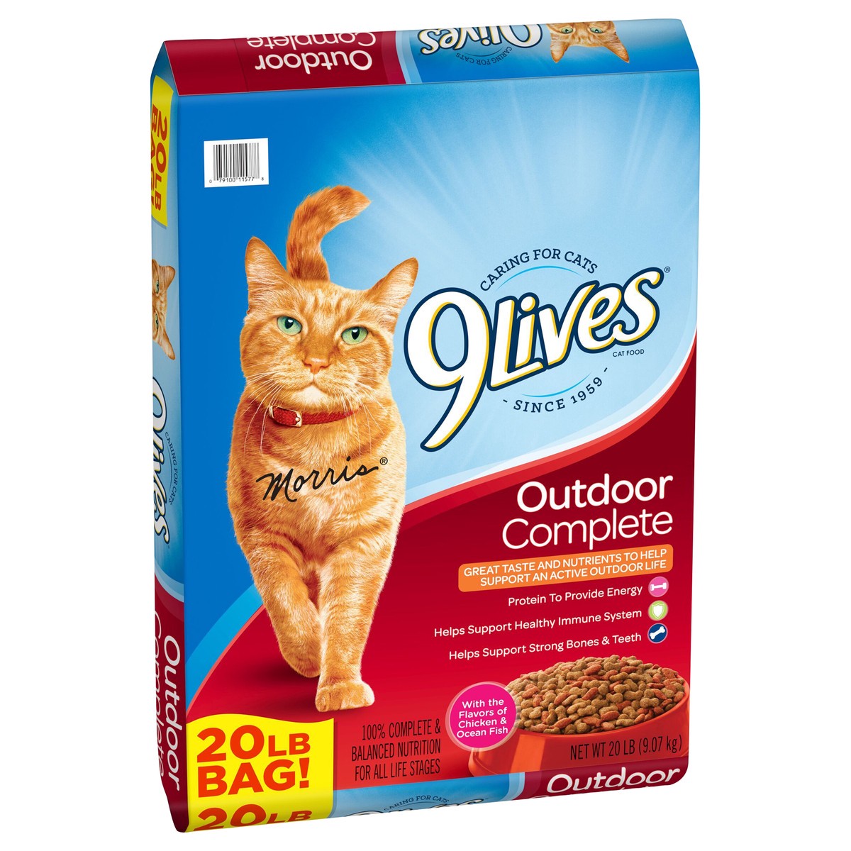 slide 4 of 8, 9Lives Outdoor Complete Dry Cat Food, 20-lb. Bag, 20 lb