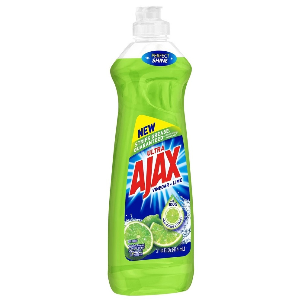 slide 2 of 3, Ajax Vinegar + Lime Dish Soap, 14 oz