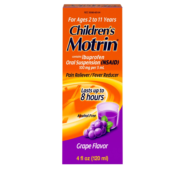 slide 1 of 1, Motrin Children'Soral Suspension, Grape, 4 oz