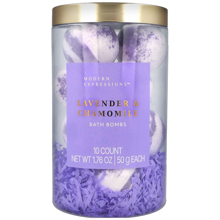 slide 1 of 5, Modern Expressions Bath Bombs Lavender & Chamomile, 10 ct