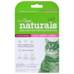 TevraPet Naturals Flea and Tick Topicals for Cats - 3 x 1.0 ml Applicators