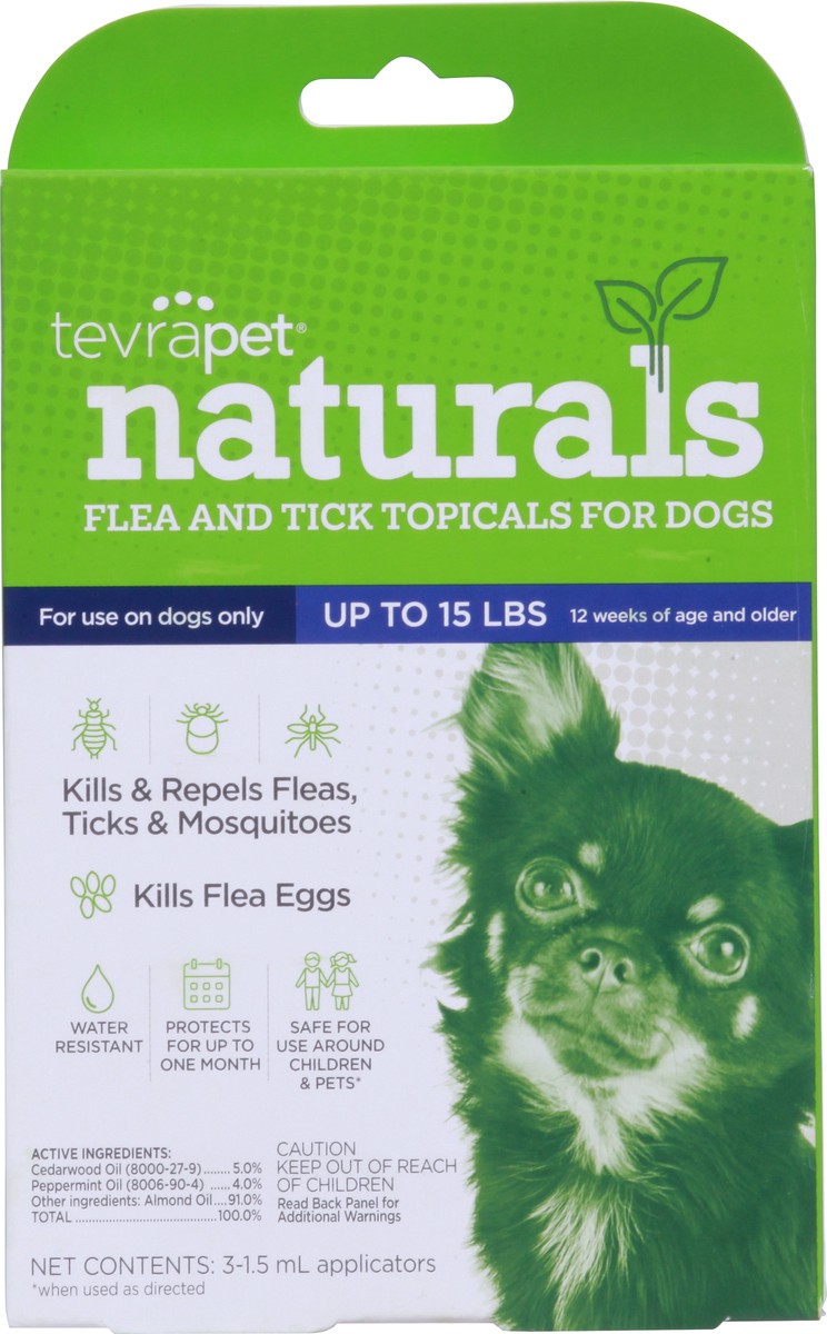 slide 10 of 13, TevraPet Naturals Flea & Tick Topicals for Dogs 3 - 1.5 ml Applicators, 3 ct