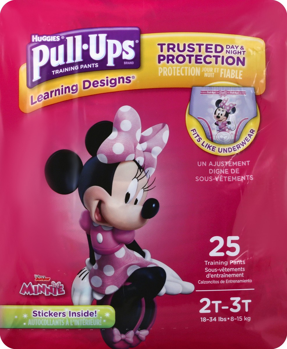 slide 5 of 6, Pull-Ups Learning Designs Girls 2T-3T Training Pants, 25 ct