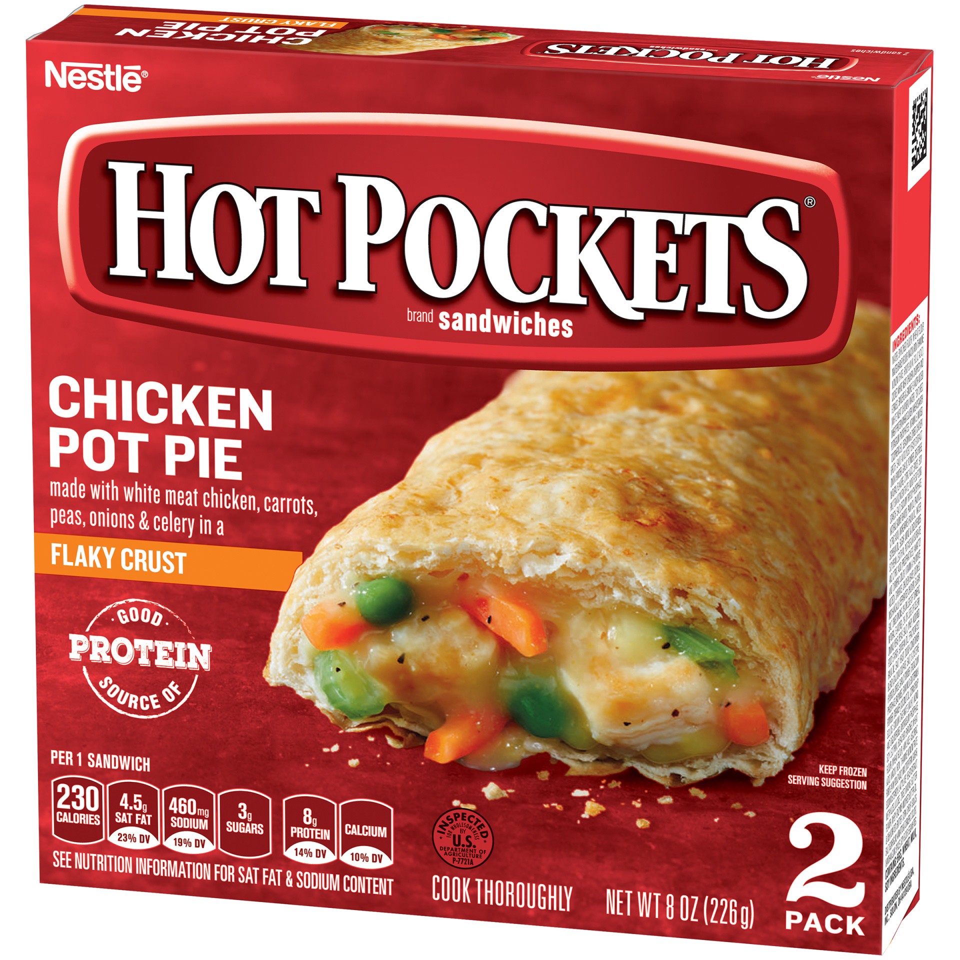 slide 4 of 11, Hot Pockets Chicken Pot Pie Flaky Crust Frozen Snacks, 2 ct; 4 oz