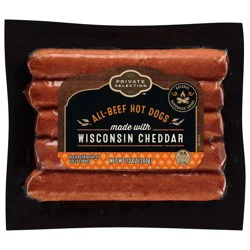 Private Selection All-Beef And Wisconsin Cheddar Hot Dogs