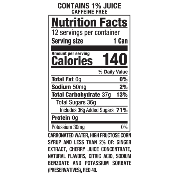 slide 10 of 25, Canada Dry Zero Fruit Splash Ginger Ale - 12 ct; 12 fl oz, 12 ct; 12 fl oz