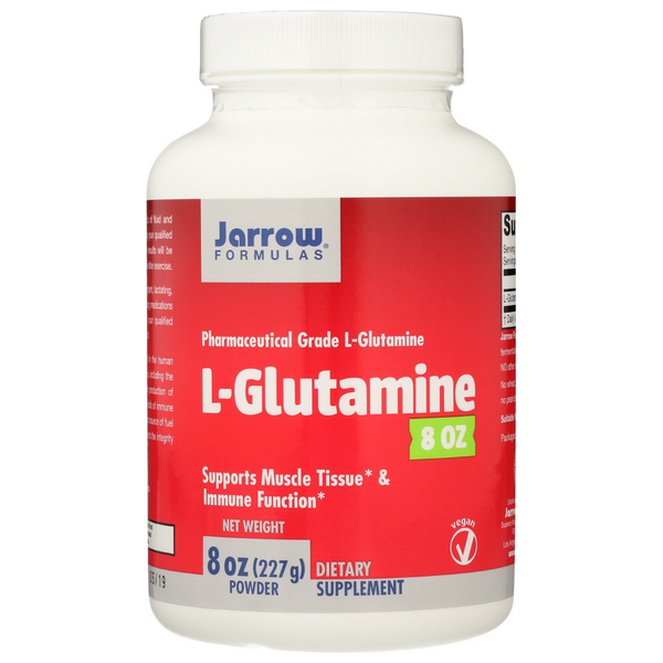 slide 1 of 1, Jarrow Formulas L-Glutamine Dietary Supplement Powder, 8 oz