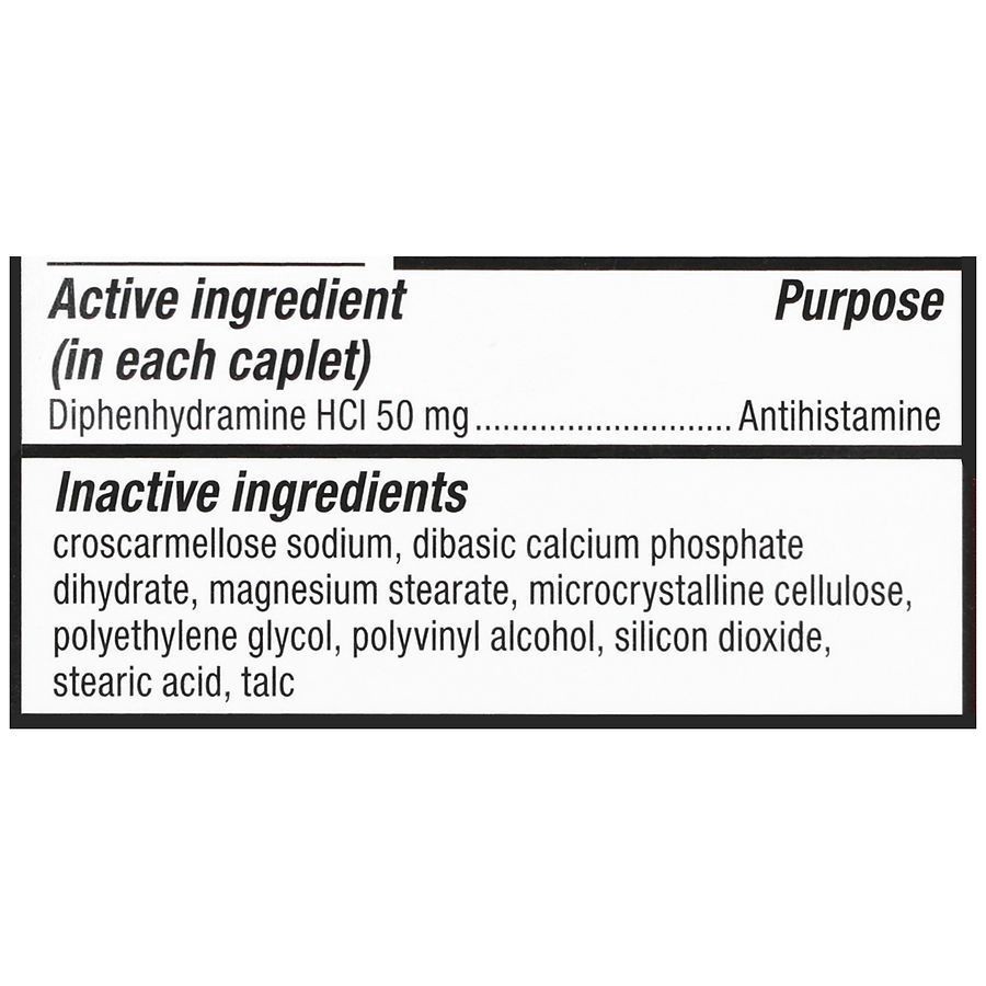 slide 3 of 5, Walgreens Allergy Relief Diphenhydramine HCl 50 mg Caplets Extra Strength, 24 ct