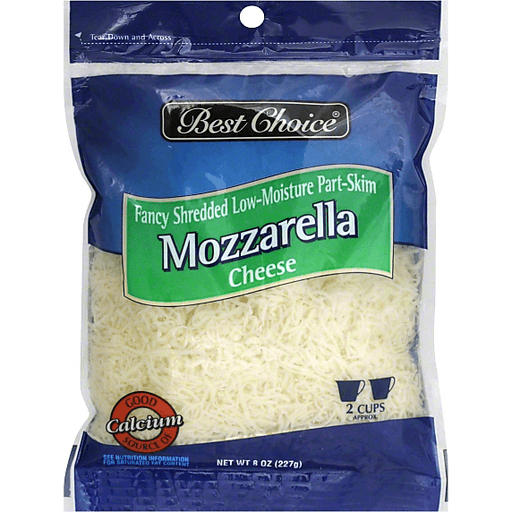 slide 1 of 3, Best Choice Fancy Shredded Mozzarella Cheese, 8 oz