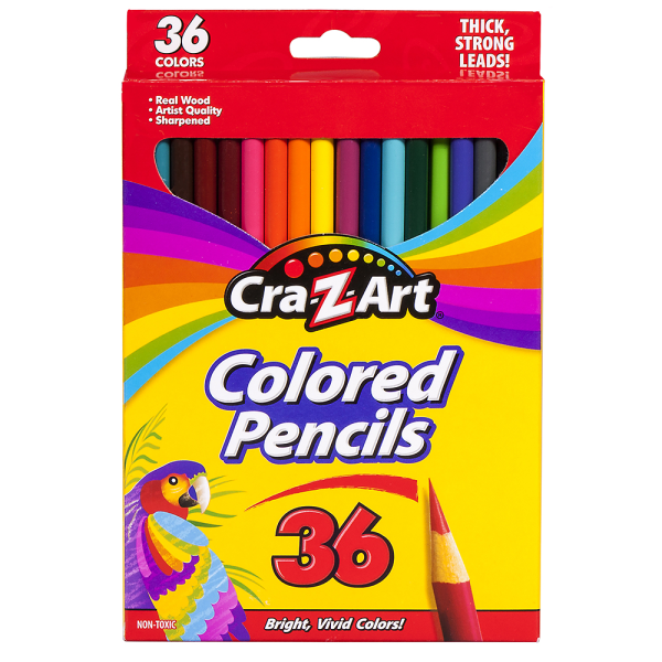 slide 1 of 6, Cra-Z-Art Classic Colored Pencils, 3.3 Mm, Assorted Colors, Pack Of 36 Pencils, 36 ct