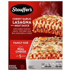 Stouffer''s Stouffer’s Cheesy Garlic Lasagna with Meat Sauce, Family Size Lasagna, Easy Frozen Dinners