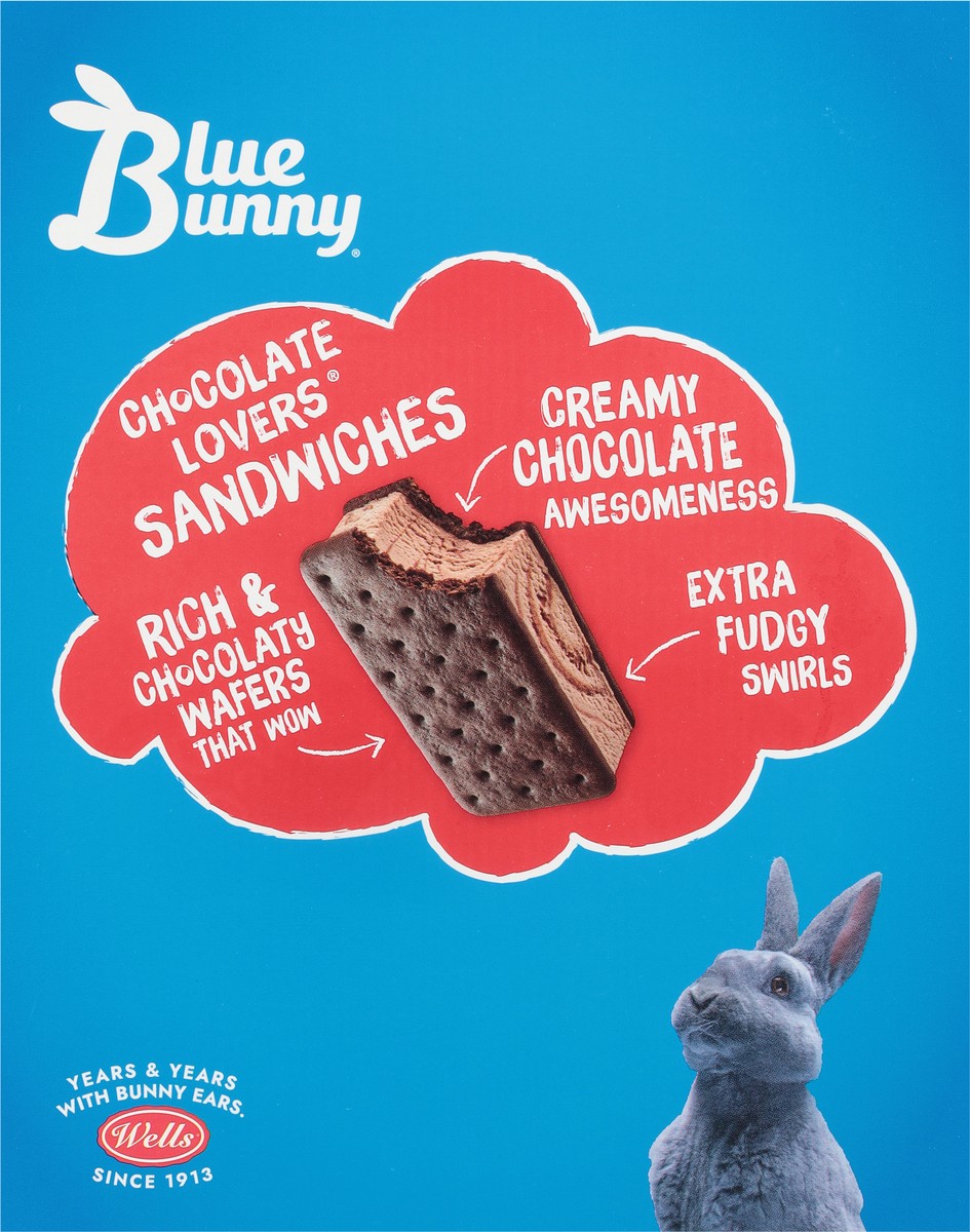 slide 3 of 9, Blue Bunny Chocolate Lovers Sandwich, 38.25 fl oz