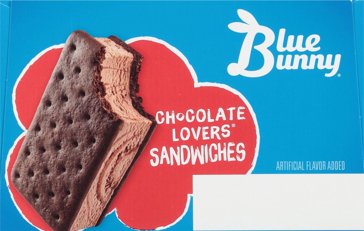 slide 2 of 9, Blue Bunny Chocolate Lovers Sandwich, 38.25 fl oz