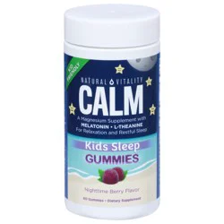Natural Vitality CALM Kids Sleep Nighttime Berry Flavor 60 ct Gummies