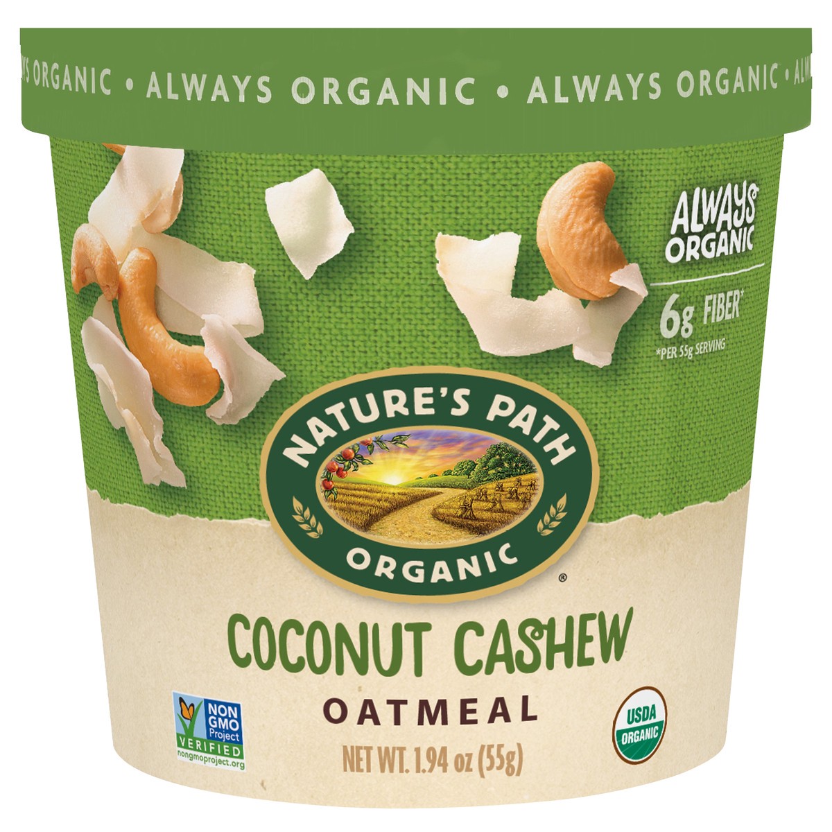 slide 1 of 1, Nature's Path Organic Natures Path Coconut Instant Oatmeal Cup, 2 oz