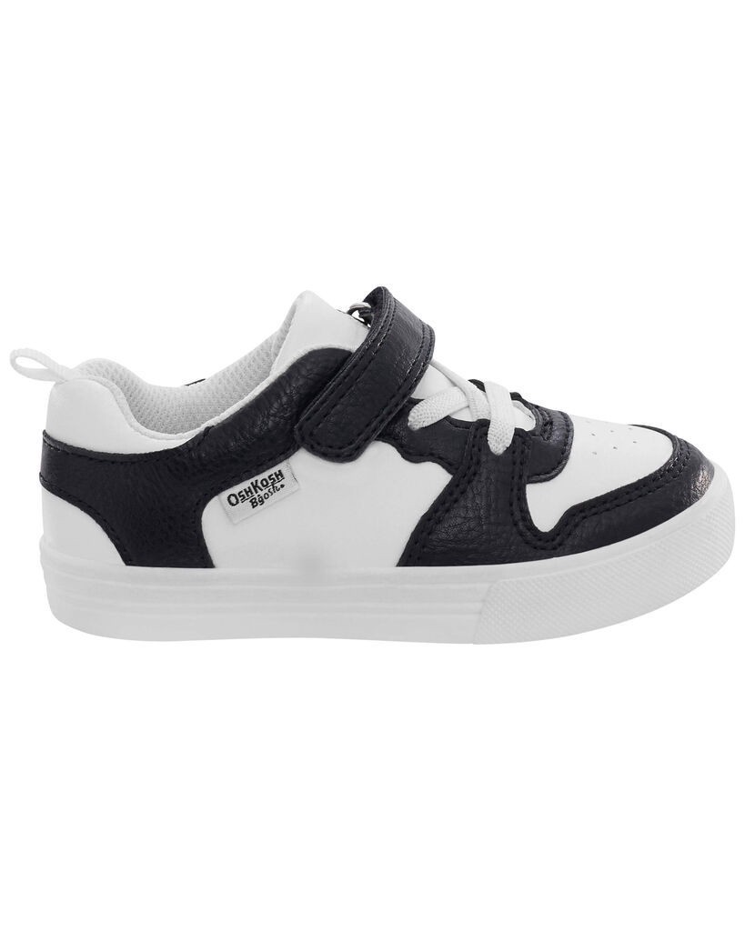 slide 5 of 6, Oshkosh Easy-On Casual Sneakers Black, White 4, 1 ct