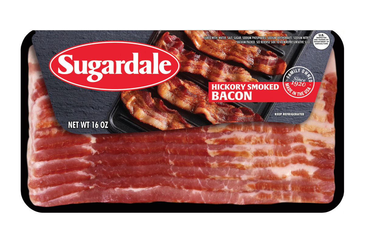slide 1 of 1, Sugardale Hickory Smoked Bacon 16 oz, 16 oz