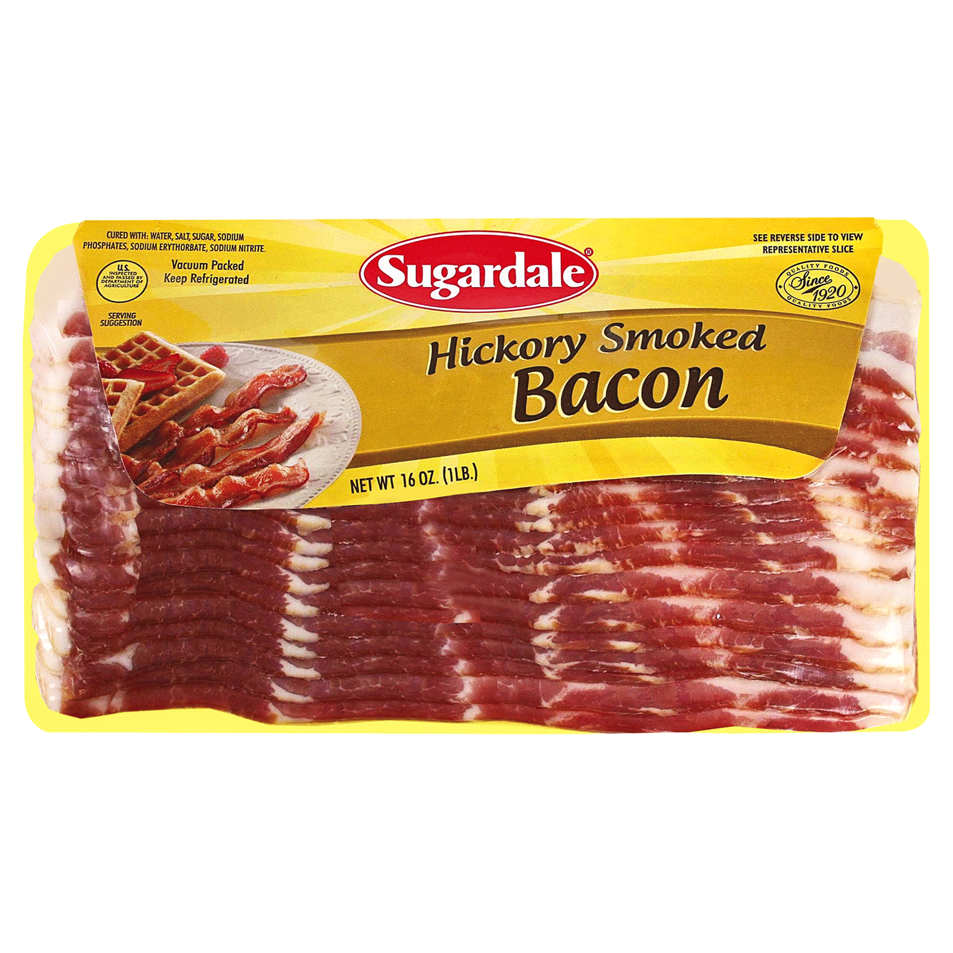 slide 1 of 1, Sugardale Hickory Smoked Bacon 16oz., 16 oz