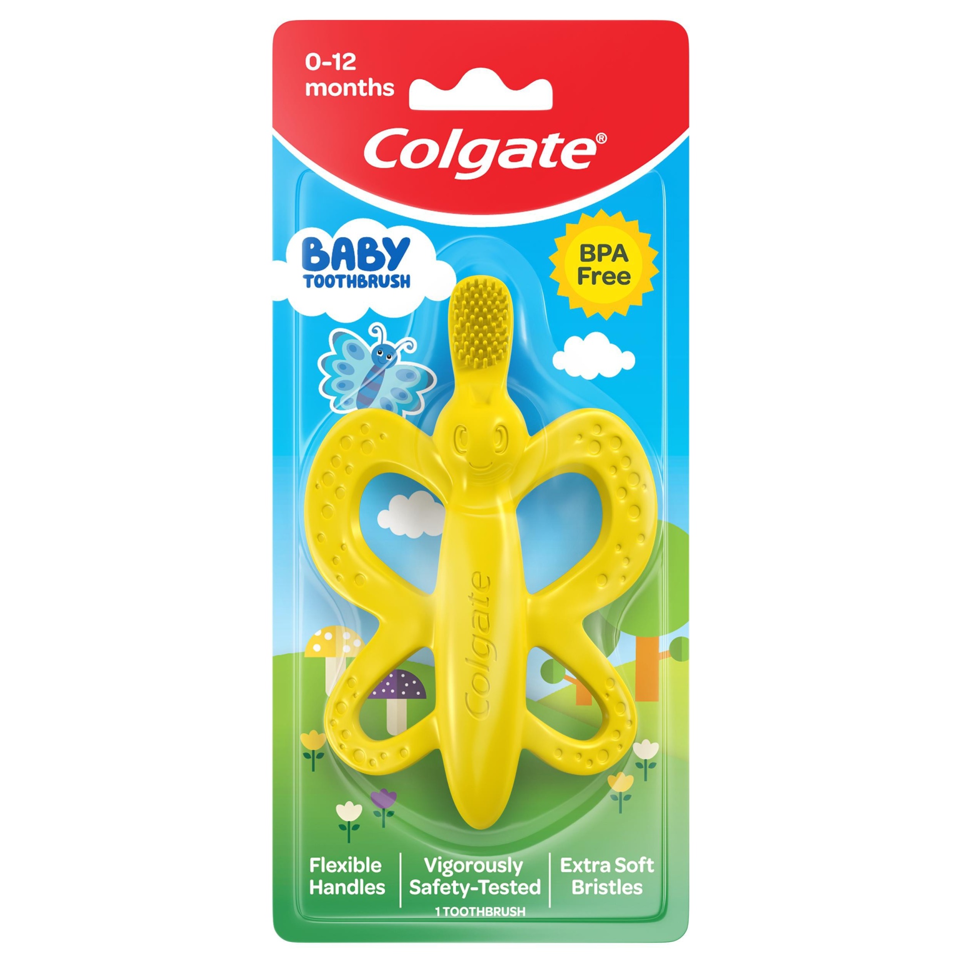 slide 1 of 1, Colgate Baby Toothbrush and Teether BPA Free, 1 ct