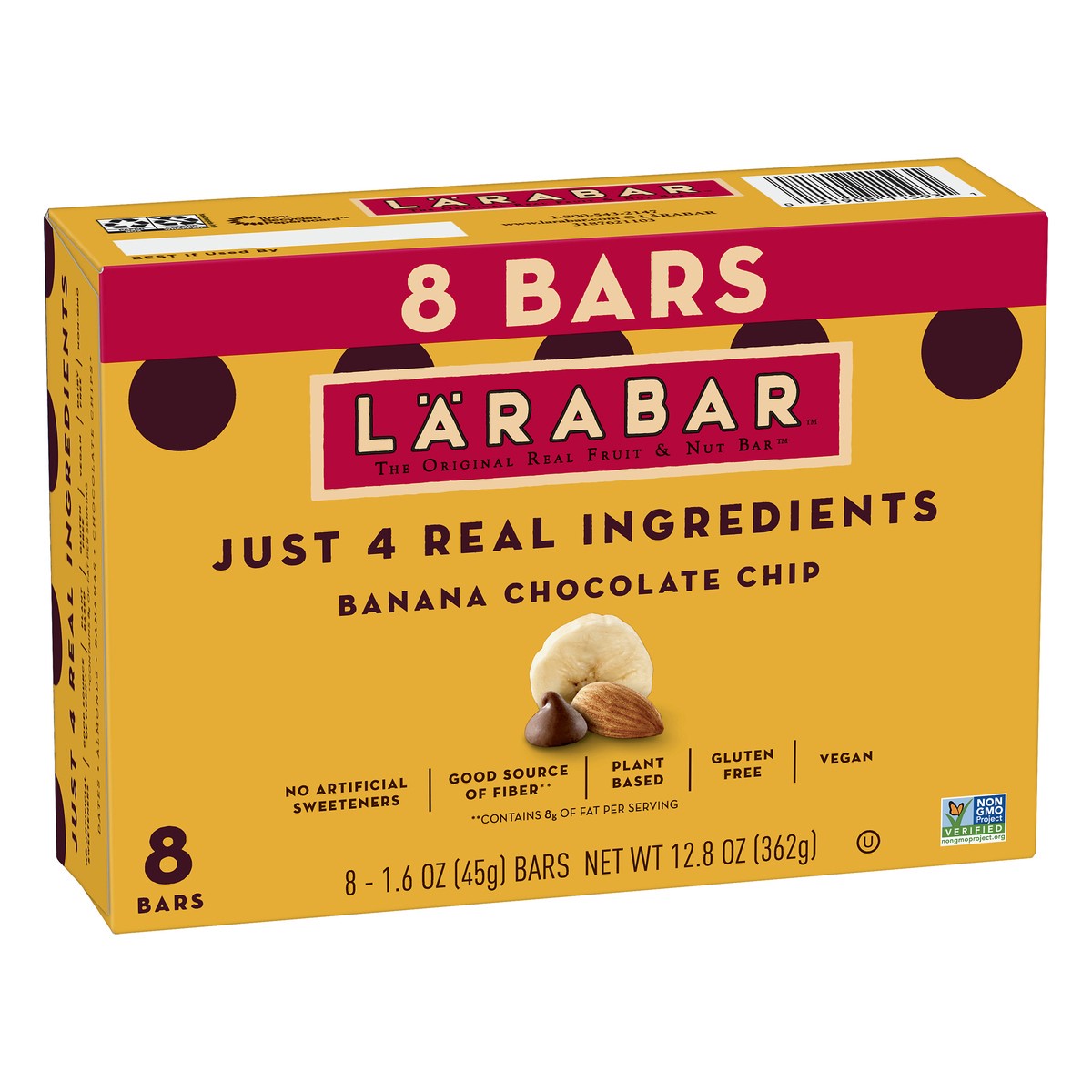 slide 9 of 9, LÄRABAR Banana Chocolate Chip Bars, Vegan, Gluten Free, 8 ct, 12.8 oz, 8 ct; 1.6 oz