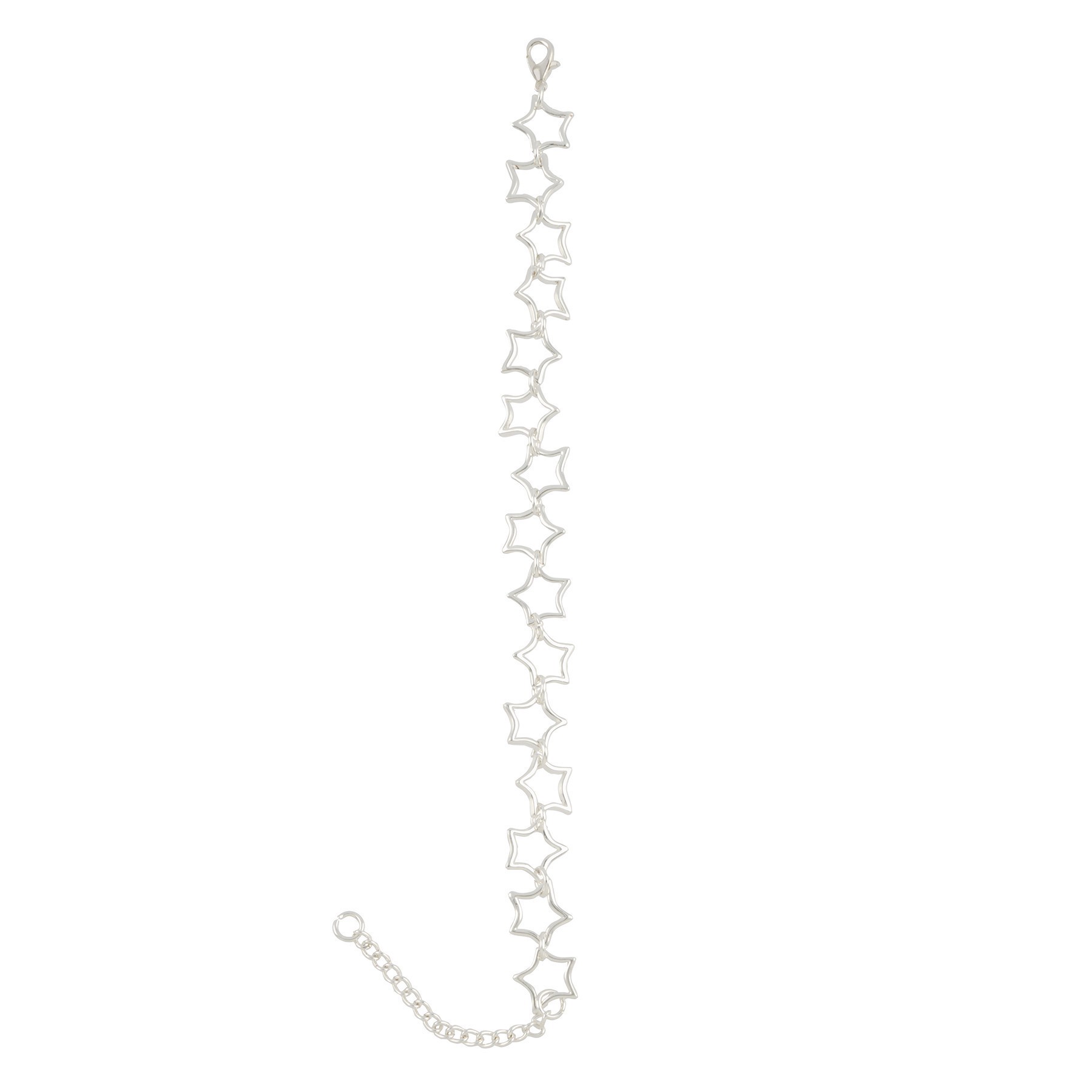 slide 3 of 3, 7.5" Silver Star Charm Bracelet By Bead Landing, 9 in