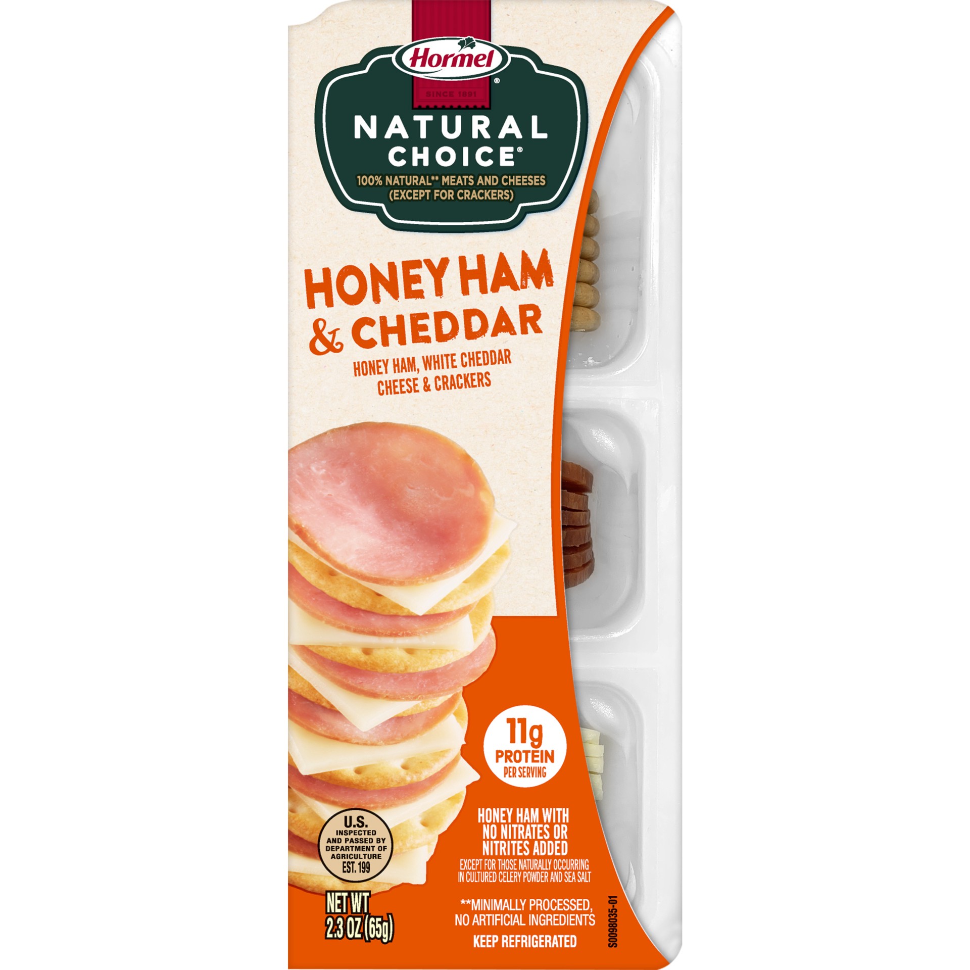 slide 1 of 8, HORMEL NATURAL CHOICE Stacks Ham & Cheddar, 2.3 oz