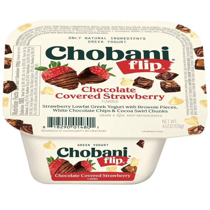slide 3 of 3, Chobani Flip Greek Yogurt, Chocolate Covered Strawberry, 1 ct