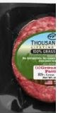 slide 1 of 1, Thousand Hills 85% Lean Ground Beef Patties, 2 ct