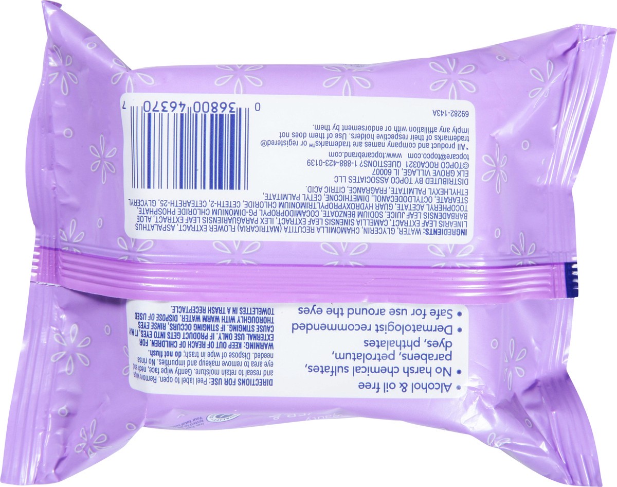 slide 9 of 9, Topcare Makeup Remover Wipes Night, 25 ct