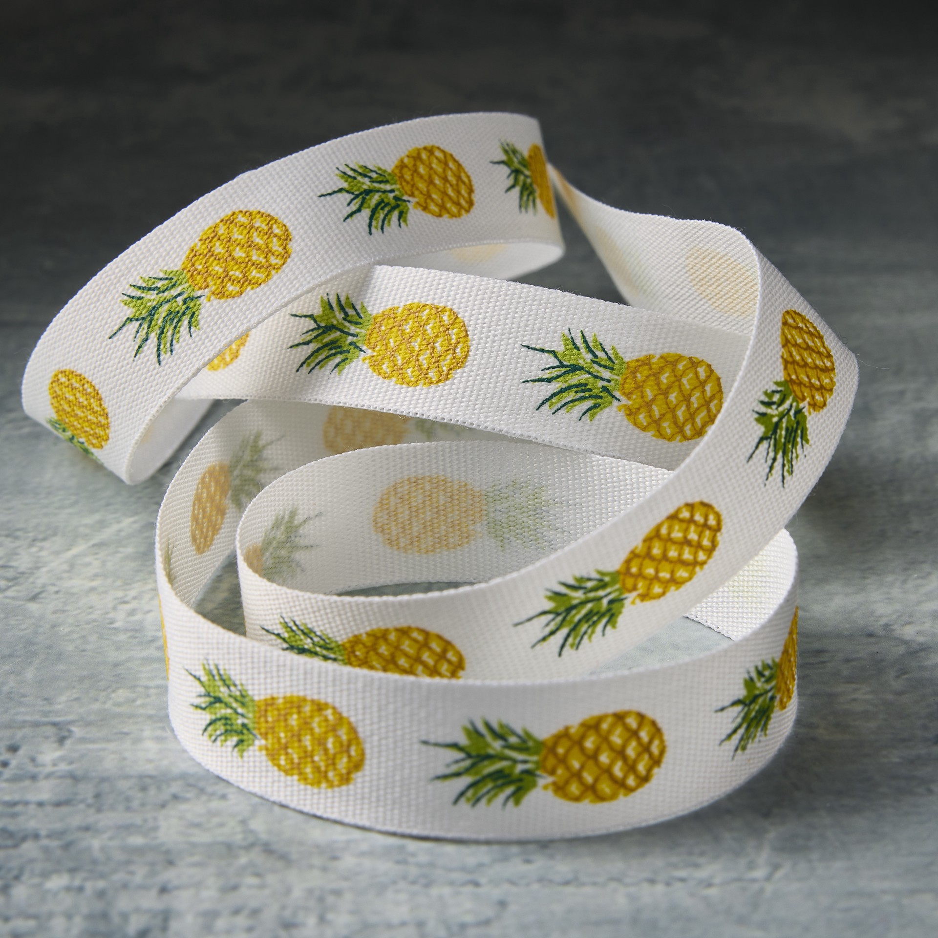 slide 2 of 2, 5/8'' X 7yd. Yellow Pineapple By Celebrate It Classic, 5/8 in x 7 yd