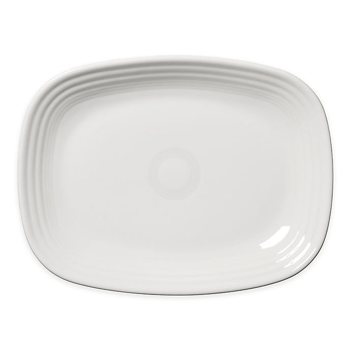 slide 1 of 1, Fiesta Rectangular Platter - White, 12 in