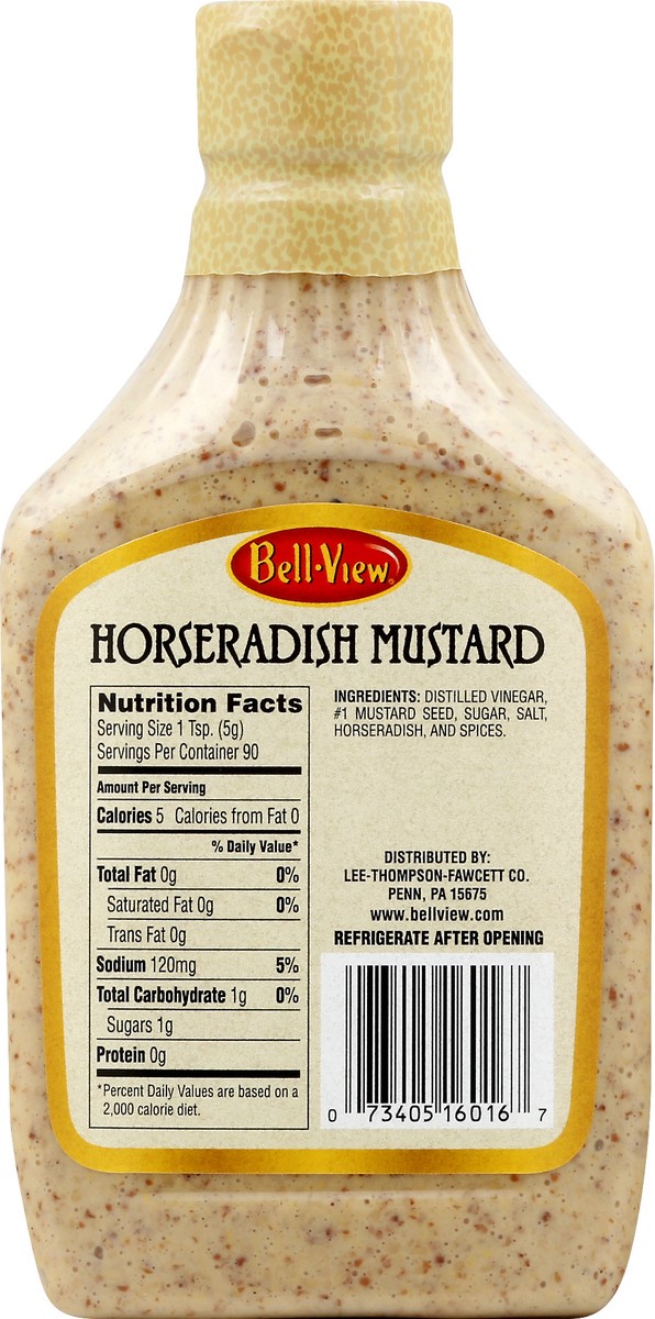 slide 3 of 10, Bell-View Horseradish Mustard 16 oz, 16 oz