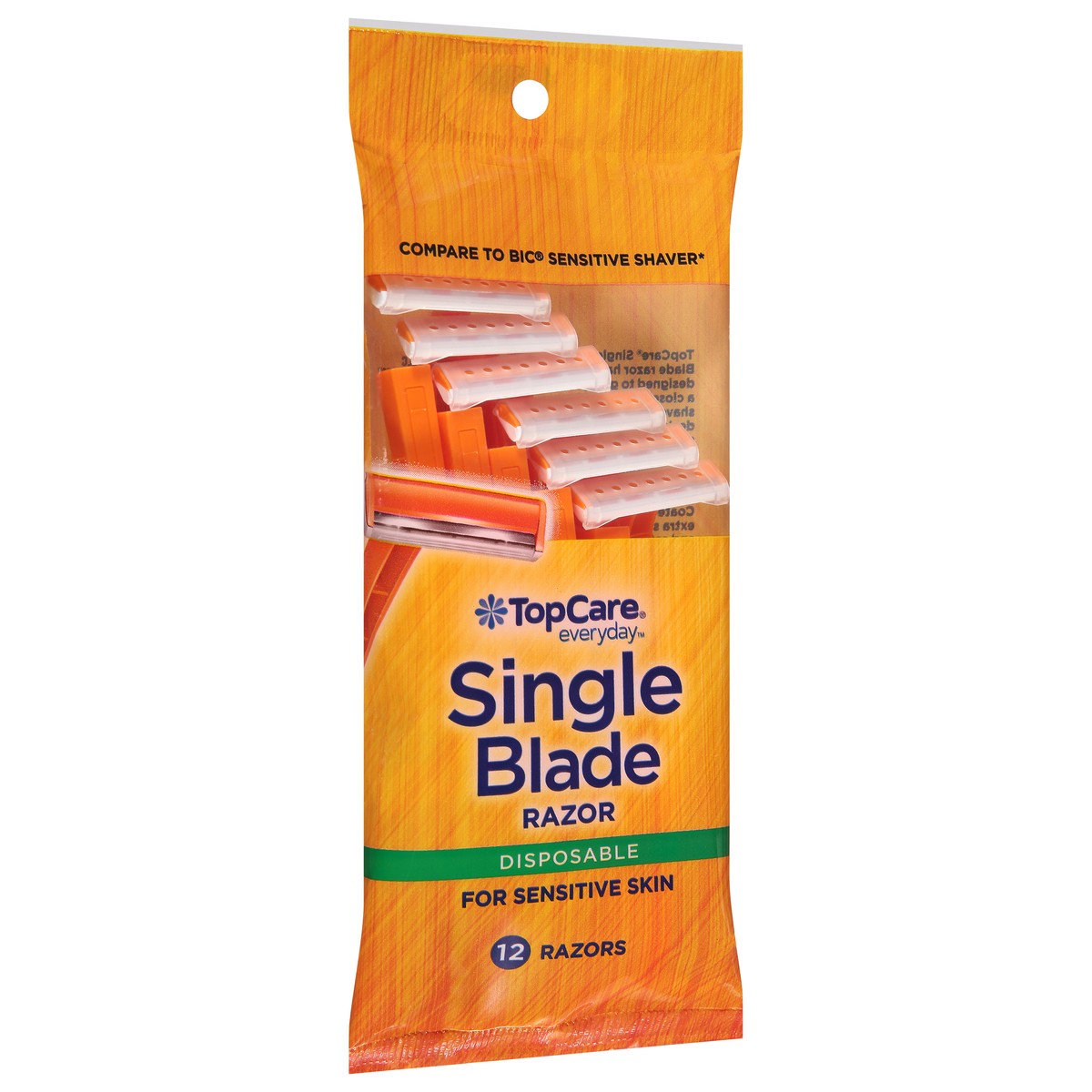 slide 13 of 13, TopCare Everyday Single Blade Disposable Razors 12 ea, 12 ct