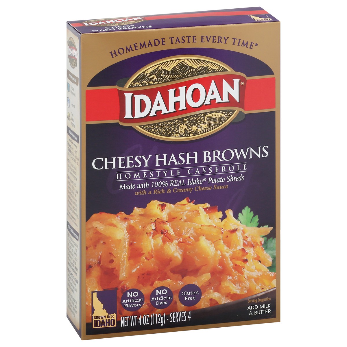 slide 8 of 9, Idahoan Cheesy Hash Browns Homestyle Casserole 4 oz, 4 oz