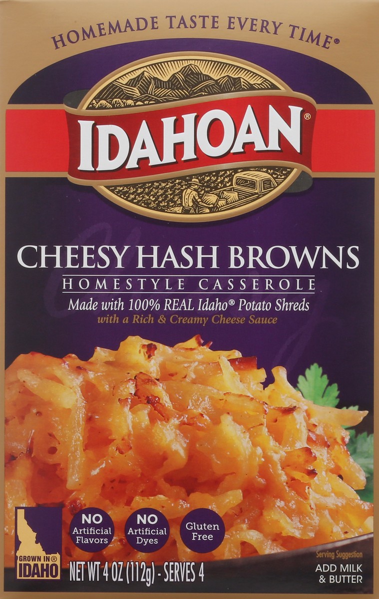 slide 4 of 9, Idahoan Cheesy Hash Browns Homestyle Casserole 4 oz, 4 oz